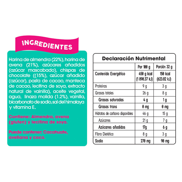 Galletas de almendra con chispas de chocolate Morama 192g (6-pack) - 2