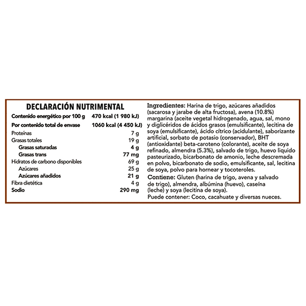 Galletas de avena con almendras Sr. Natural 225g - 2