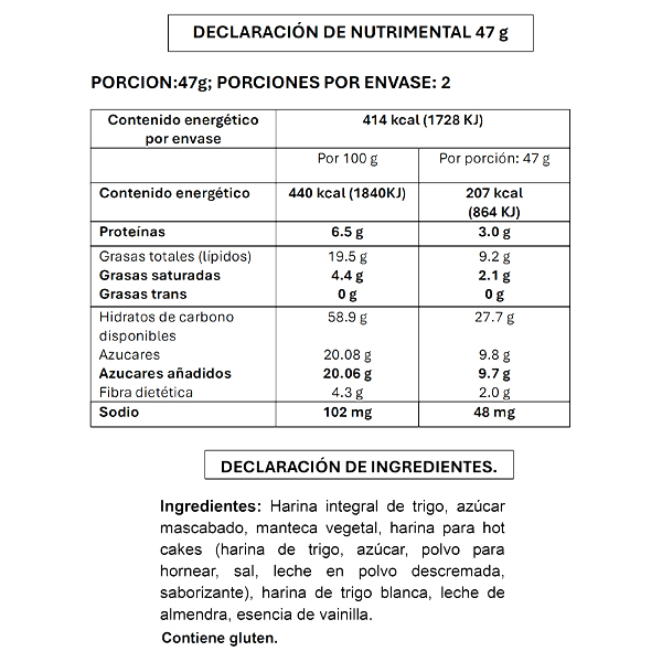 Gorditas de azúcar integrales Pinitas 2pz - 2