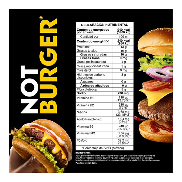 Hamburguesa a base de vegetales NotBurger 400g - 2
