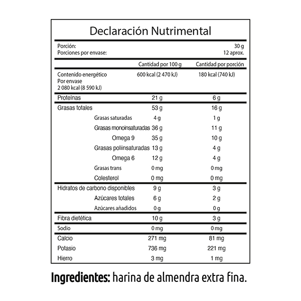 Harina de almendra extra fina Clementina 350g - 2