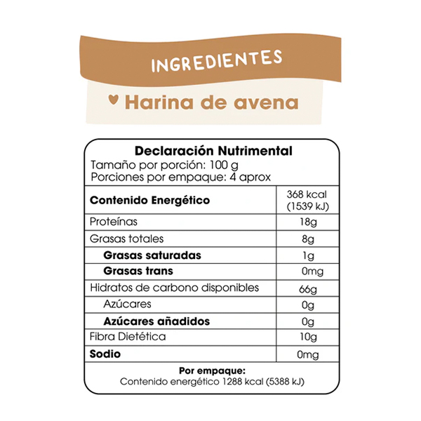 Harina de avena Morama 350g - 2