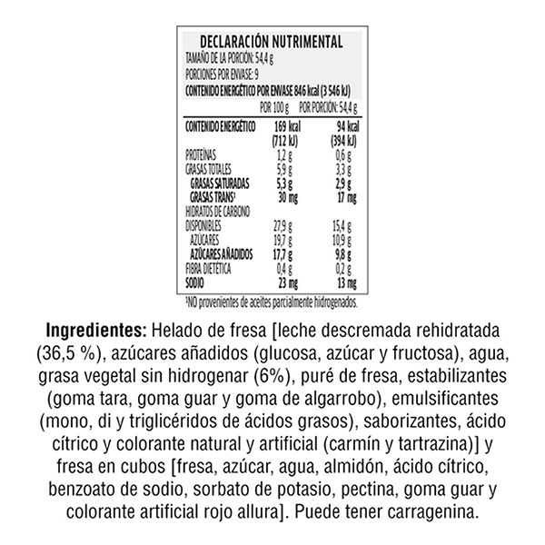 Helado sabor fresa Holanda 900ml - 2