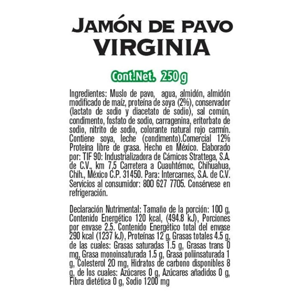 Jamón virginia Bafar 250g - 2