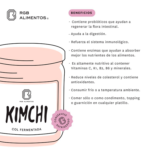 Kimchi verduras fermentadas chile coreano RGB Alimentos 380g - 2