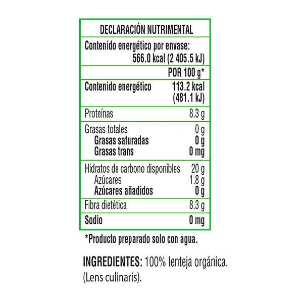 Lenteja orgánica Aires de Campo 500g - 2