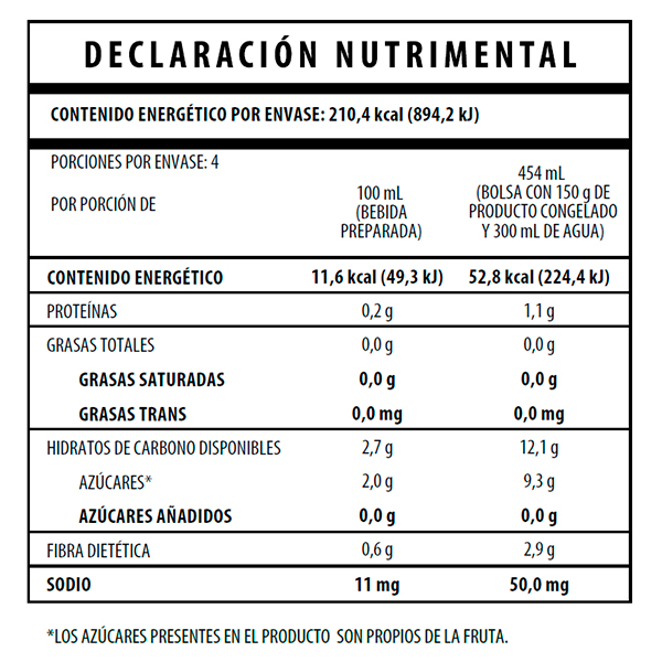 Mezcla de jugo verde congelado orgánico Ultraorganics 600g - 2