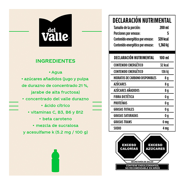 Néctar de durazno Del Valle 1L - 2