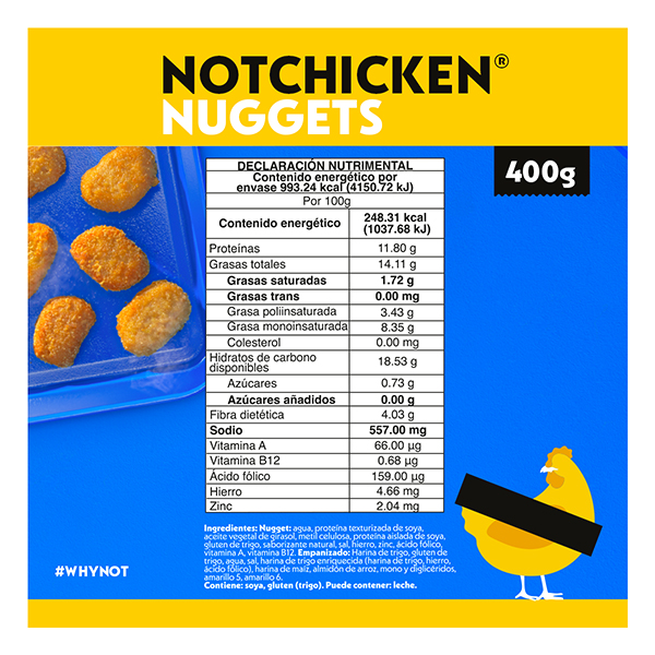 Nuggets a base de vegetales NotChicken 400g - 2