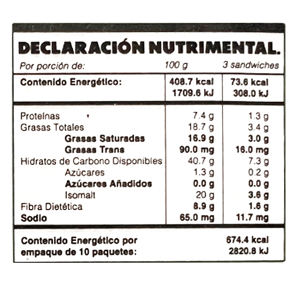 Obleas rellenas sabor chocolate semi amargo sin azúcar Amarea 180g (10-pack) - 2