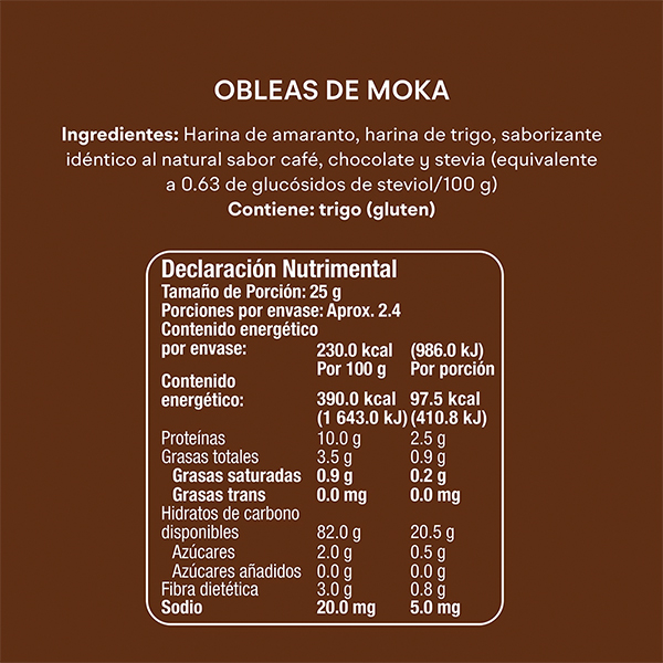 Obleas sabor moka Come Verde 60g - 2