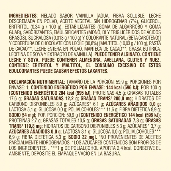 Paleta de helado sin azúcar Magnum 80ml - 2