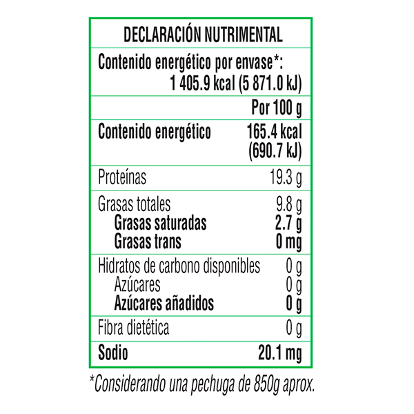Pechuga de pollo entera orgánica congelada Aires de Campo 1kg - 2