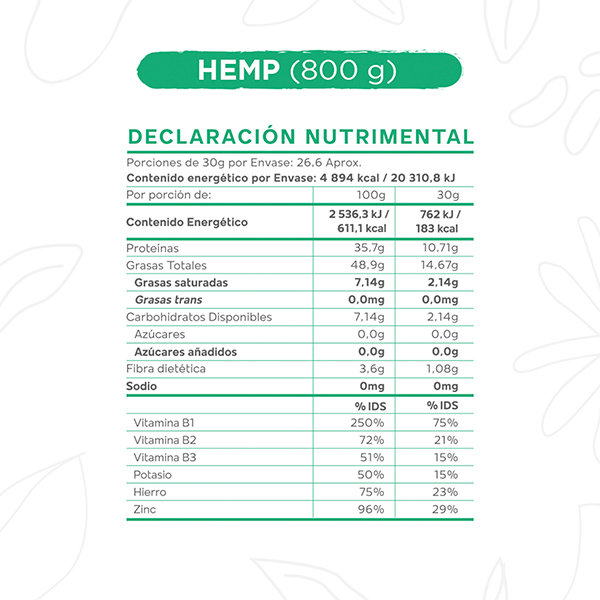 Pepitas de cáñamo hemp orgánicas Okko 800g - 2