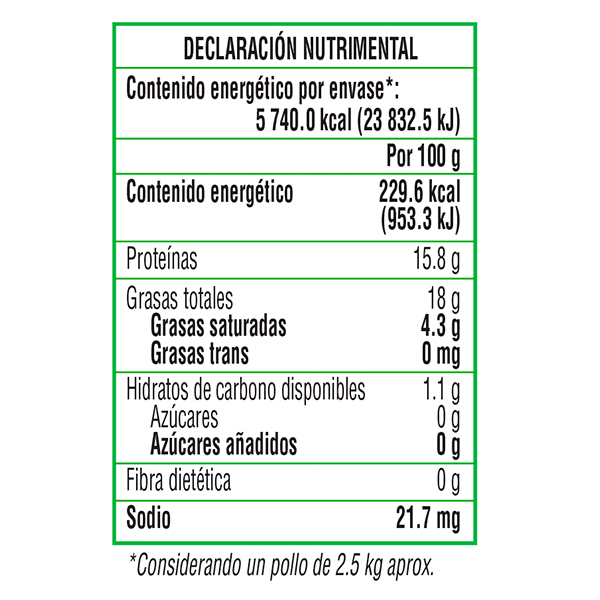 Pollo entero orgánico congelado Aires de Campo 2kg - 2