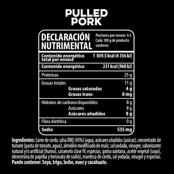 Pulled pork premium congelado Bachoco 450g - 2