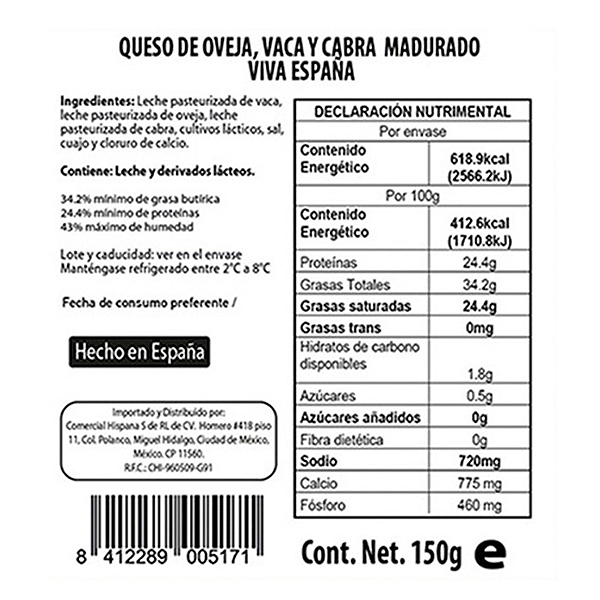 Queso tradicional español de oveja, cabra y vaca García Baquero 150g - 2