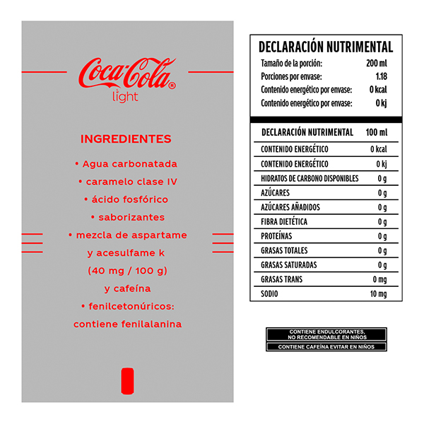 Refresco Coca Cola Light 235ml (8-Pack) - 2