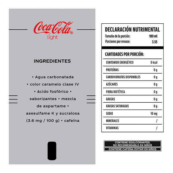 Refresco lata Coca Cola Light 355ml - 2