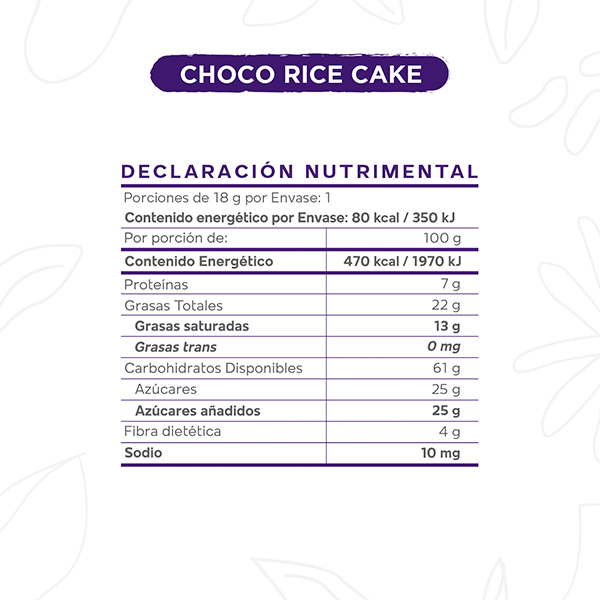 Rice cake cubierto de chocolate Okko 1pz - 2