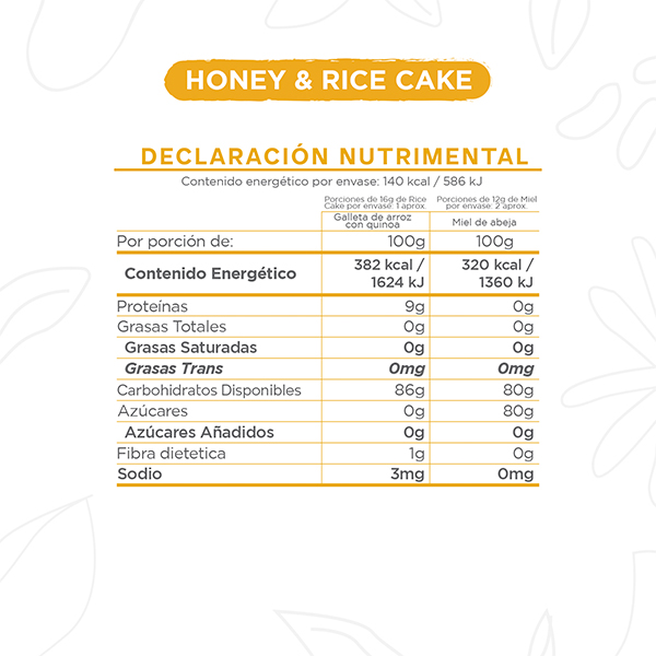 Rice cakes con miel snack Okko 2pz - 2