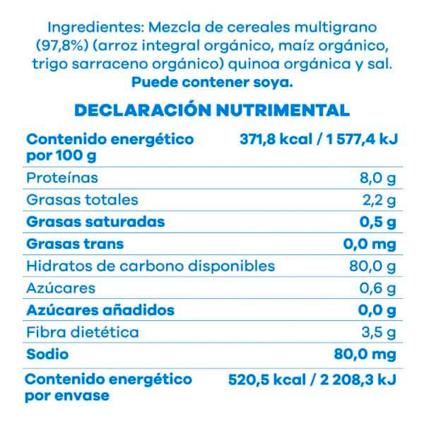 Rice cakes de quinoa multigrano orgánico sin gluten Real Natural 140g - 2