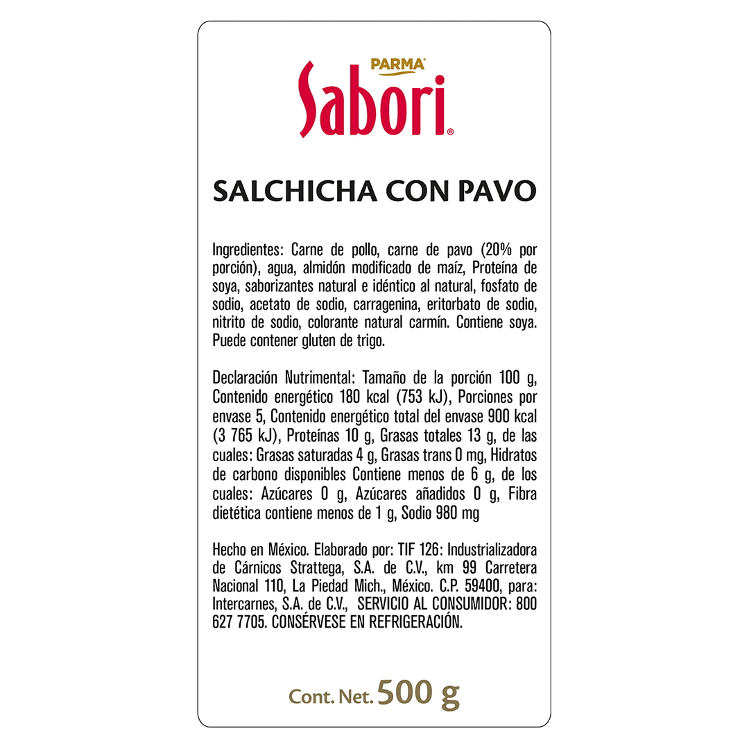 Salchicha de pavo Sabori 500g - 2