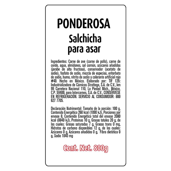 Salchichas para asar Ponderosa Aza 800g - 2