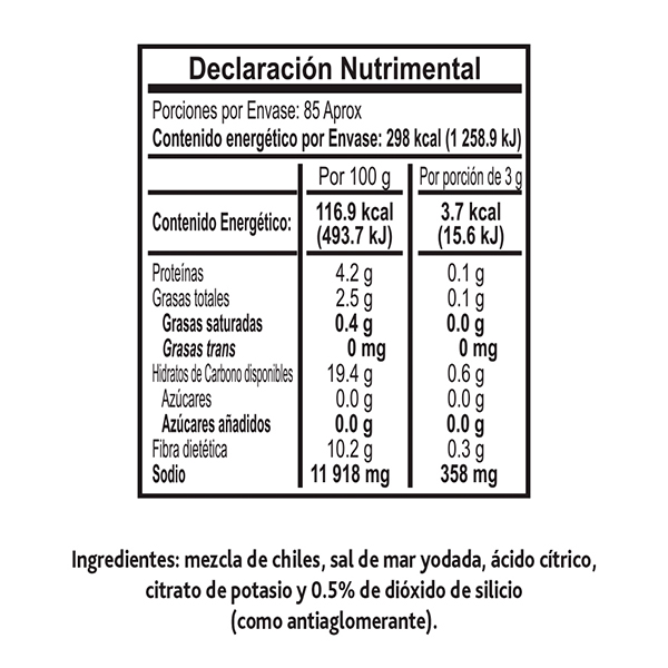 Salsa en polvo bajo en sodio Tajín 255g - 2