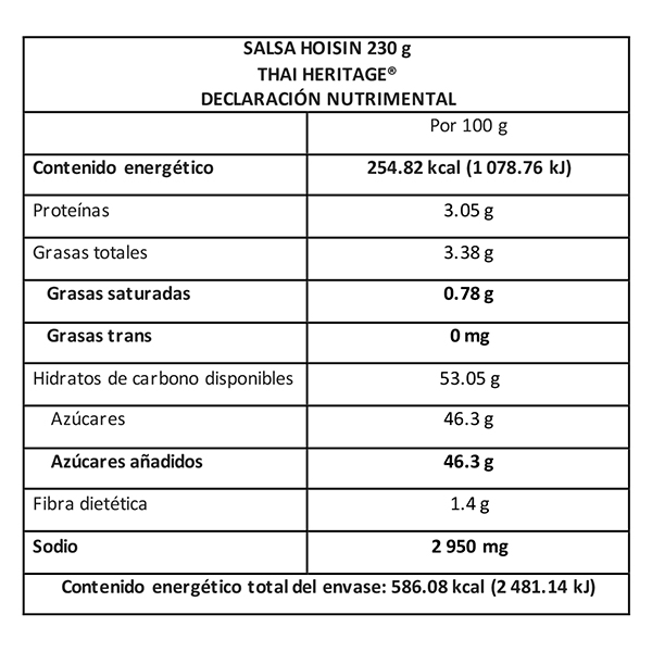 Salsa hoisin Thai Heritage 230g - 2