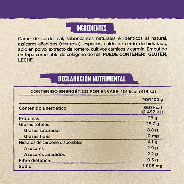 Stick de salami volcanic Snackin 28g - 2