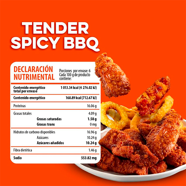 Tenders empanizados spicy BBQ Bachoco 600g - 2
