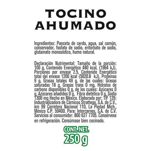 Tocino ahumado Bafar 250g - 2