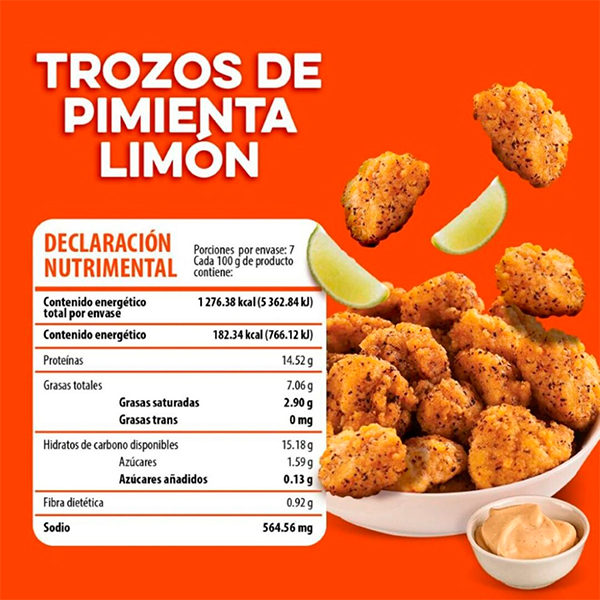 Trozos de pechuga empanizada pimienta limón Bachoco 700g - 2