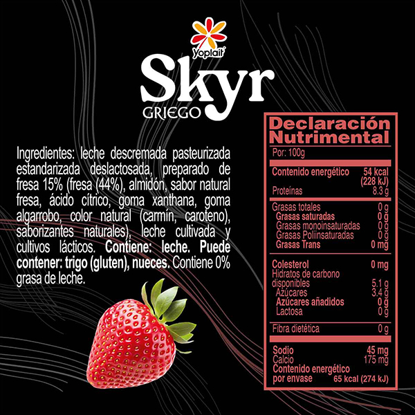 Yoghurt griego batido fresa Yoplait Skyr 120g - 2