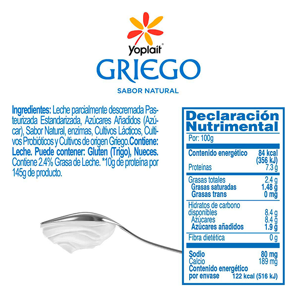 Yoghurt griego batido natural Yoplait 145g - 2