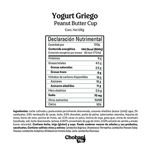 Yoghurt griego crema de cacahuate flip Chobani 128g - 2