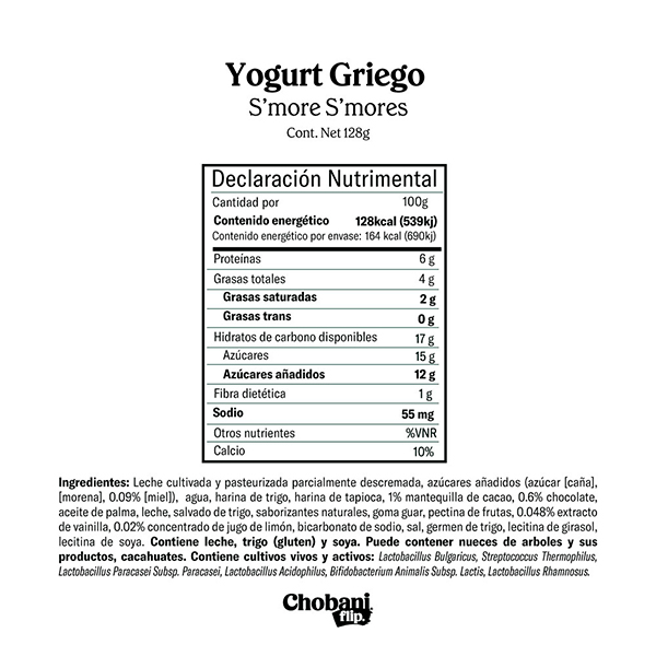 Yoghurt griego s'mores flip Chobani 128g - 2