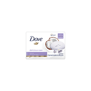 Jabón leche de coco Dove 90g (4-pack)