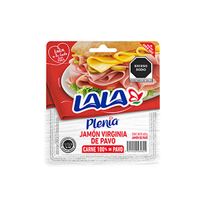 Jamón virginia de pavo Plenia LALA 450g