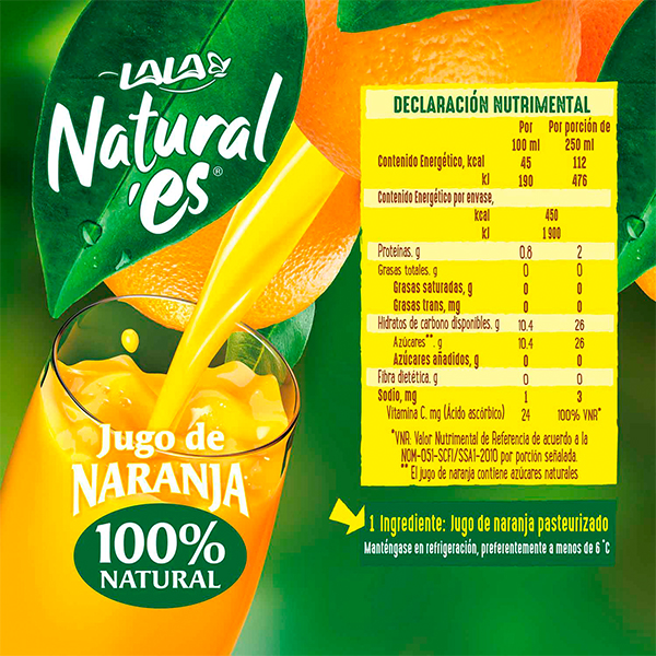 Jugo de naranja Natural'es LALA 1L - 2