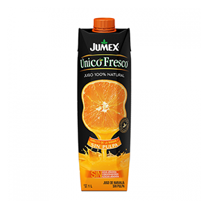 Jugo de naranja sin pulpa único fresco Jumex 960ml