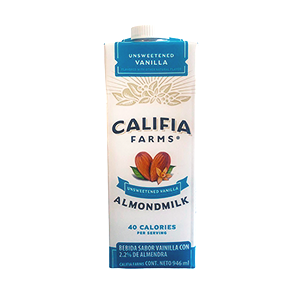 Leche de almendra vainilla sin endulzar Califia 946ml