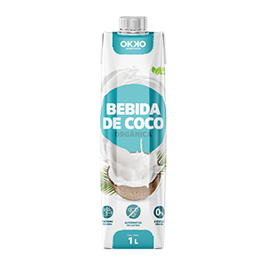 Leche de coco orgánica sin azúcar añadida Okko 1L