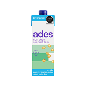 Leche de soya sin endulzar Ades 946ml
