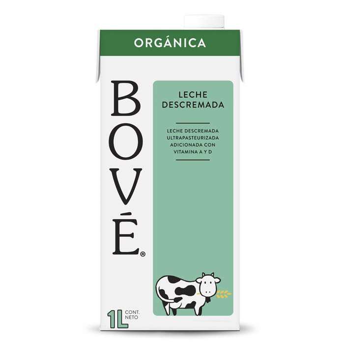 Leche descremada orgánica Bove 1L