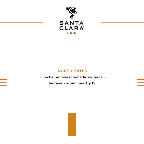 Leche deslactosada Santa Clara 1L - 2