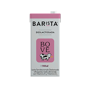 Leche deslactosada barista Bove 946ml