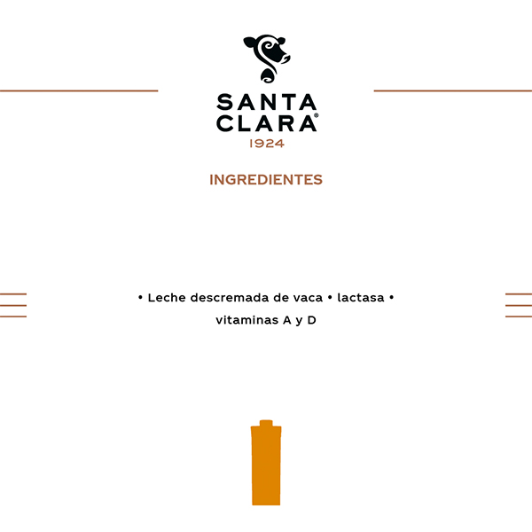 Leche deslactosada light Santa Clara 1L - 2