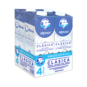 Leche entera Alpura 1L (4 Pack)